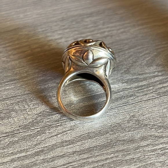 Vintage Barse Silver Black Onyx Ring. - Picture 3 of 4